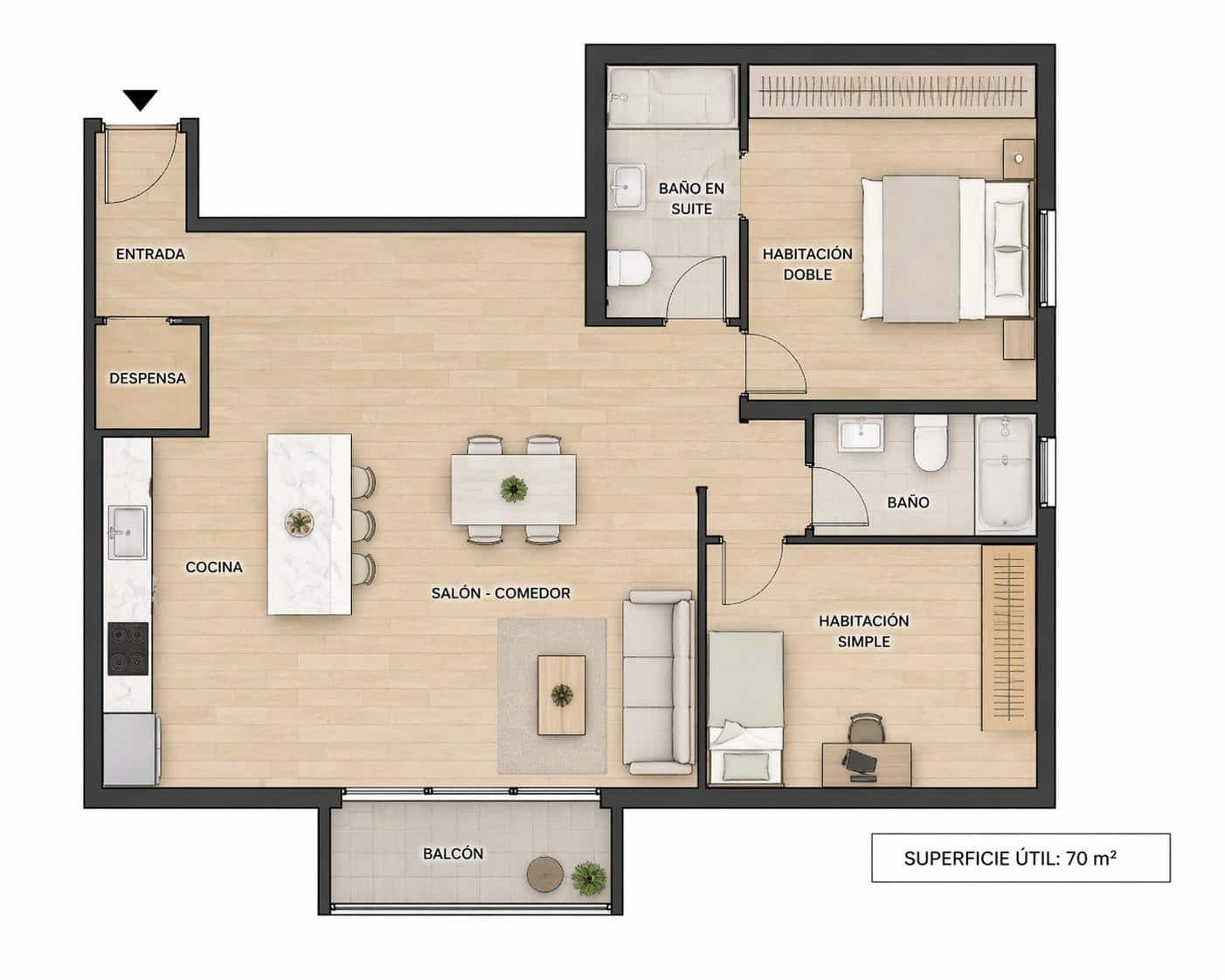 2 bedroom Flat for sale in Inca with garage - € 289,000 (Ref: 9794746)