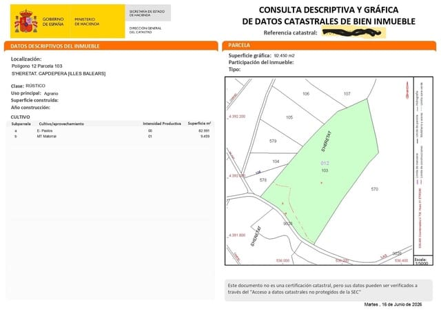 Byggegrund til salg i Canyamel, Capdepera - € 785.000 (Ref: 9958049)