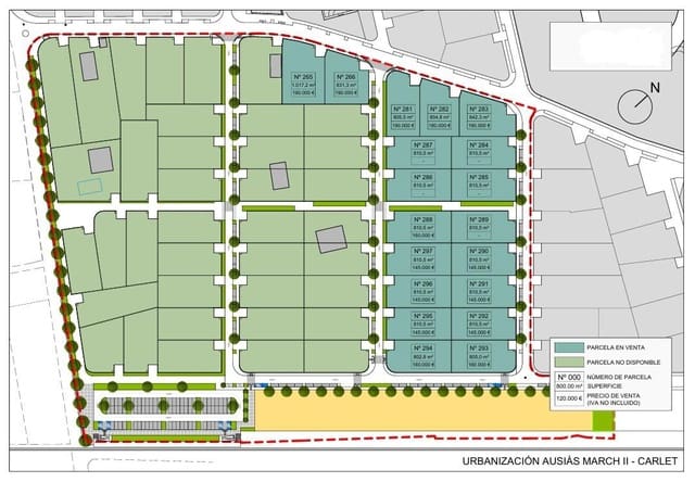 Building Plot for sale in Carlet - € 155,000 (Ref: 6641447)