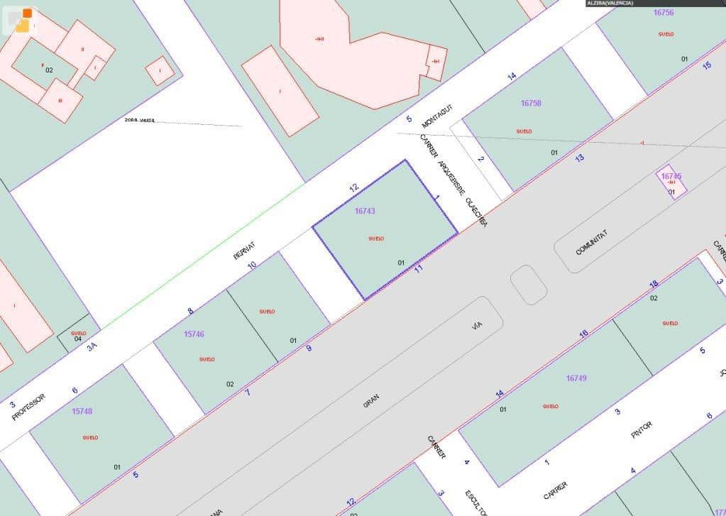 Tontti myytävänä paikassa Alzira - 600 000 € (Ref: 8314010)