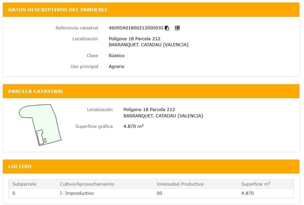 Ubebygd land til salgs i Catadau - € 167 000 (Ref: 8576783)
