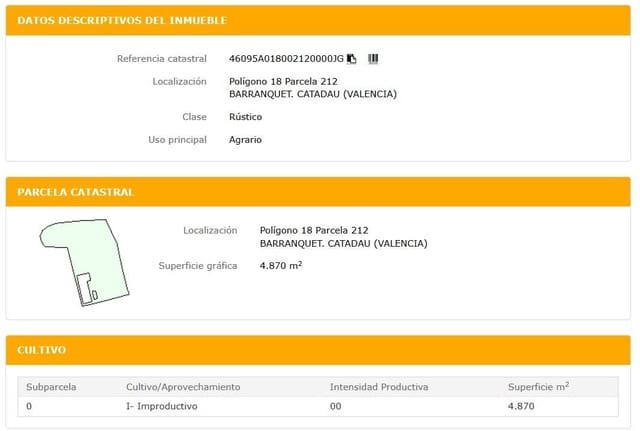 Undeveloped Land for sale in Catadau - € 167,000 (Ref: 8576783)