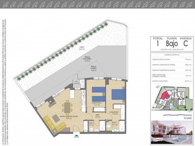 2 slaapkamer Appartement te koop in Montañar - El Arenal, Javea / Xàbia met zwembad garage - € 551.000 (Ref: 9130931)