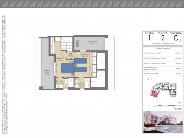4 makuuhuone Kattohuoneisto myytävänä paikassa Montañar - El Arenal, Javea / Xàbia mukana uima-altaan 
autotalli - 647 000 € (Ref: 9130932)