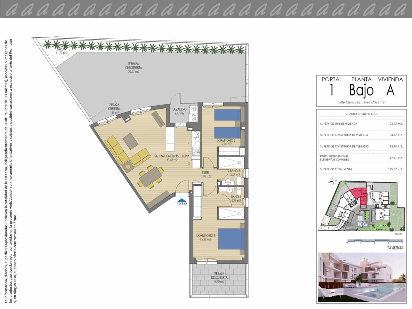 2 sypialnia Apartament na sprzedaż w Javea / Xabia z basenem garażem - 521 000 € (Ref: 9130935)