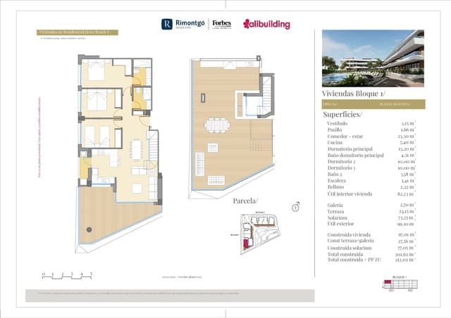 3 soverom Penthouse til salgs i Arenal, Javea / Xàbia med svømmebasseng garasje - € 755 000 (Ref: 9160831)