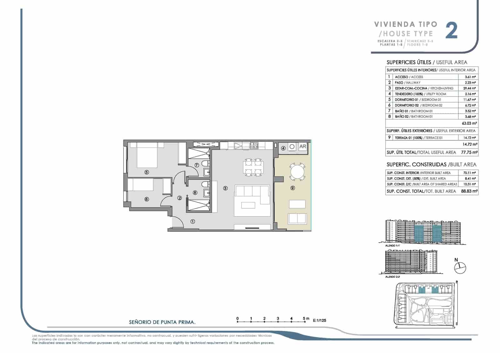 2 quarto Apartamento para venda em Punta Prima com piscina garagem - 364 000 € (Ref: 7525069)