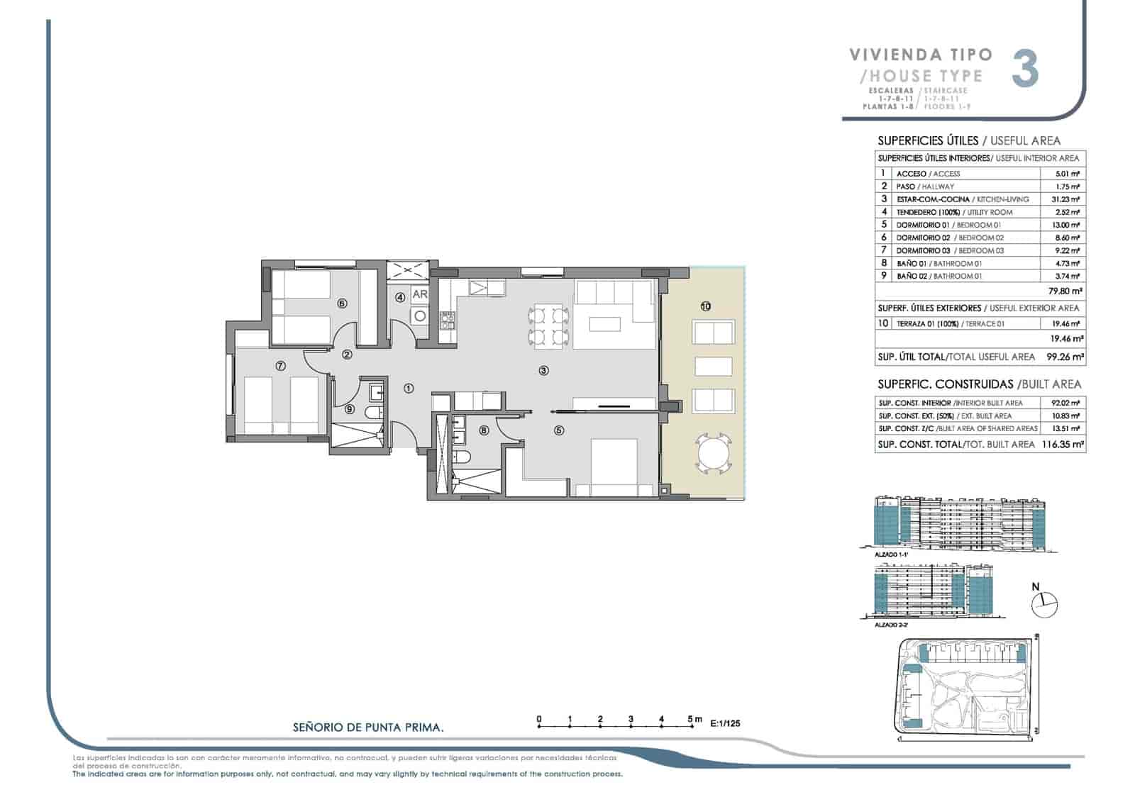2 quarto Apartamento para venda em Punta Prima com piscina garagem - 364 000 € (Ref: 7525069)