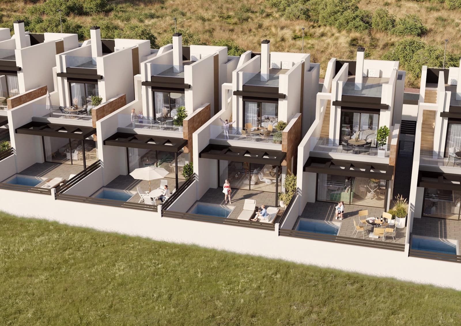 3 soverom Rekkehus til salgs i Torrevieja med svømmebasseng garasje - € 449 900 (Ref: 9221617)
