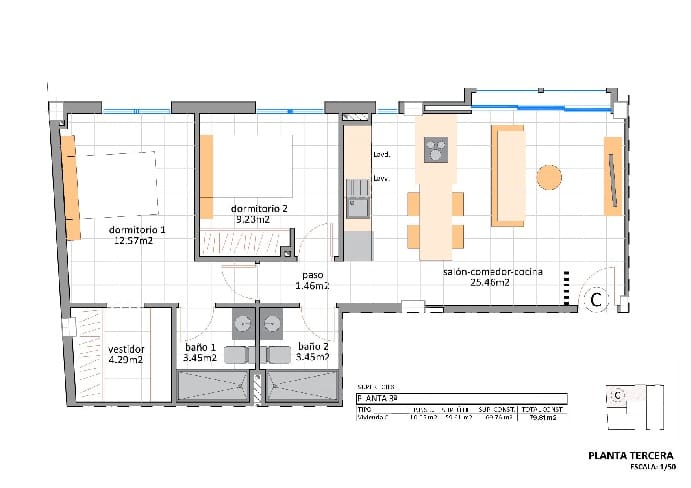 2 makuuhuone Huoneisto myytävänä paikassa Lo Pagan mukana uima-altaan 
autotalli - 199 995 € (Ref: 9386745)