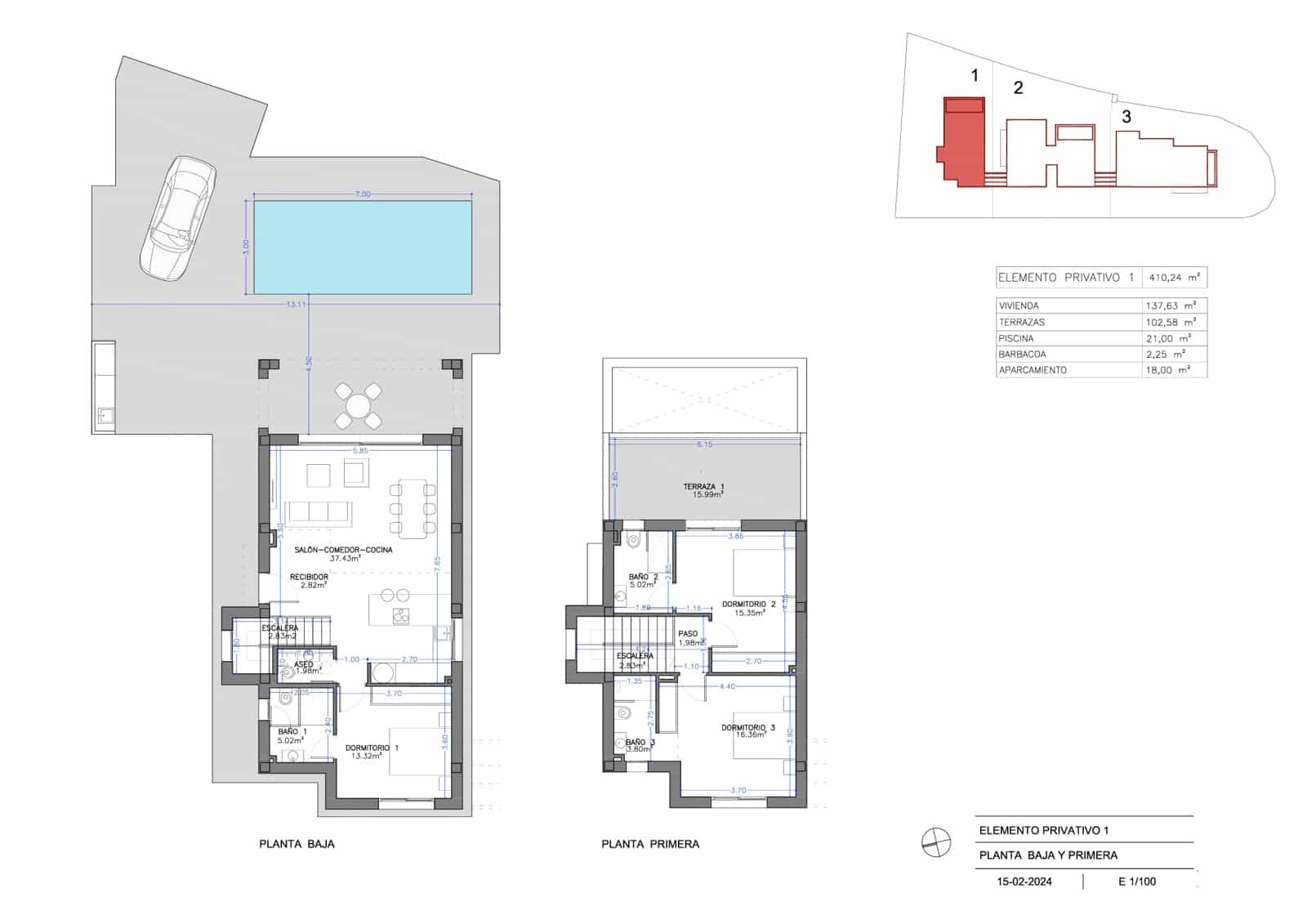 3 quarto Moradia para venda em Cabo Roig com piscina garagem - 760 000 € (Ref: 9566208)