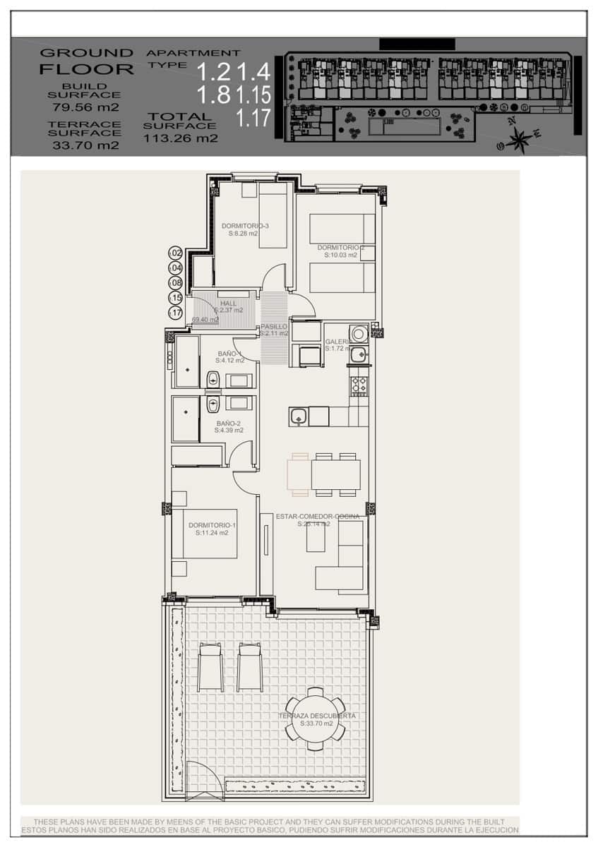 2 bedroom Penthouse for sale in Torrevieja with pool garage - € 274,900 (Ref: 9592203)
