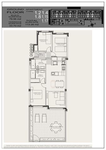 2 bedroom Penthouse for sale in Torrevieja with pool garage - € 274,900 (Ref: 9592203)