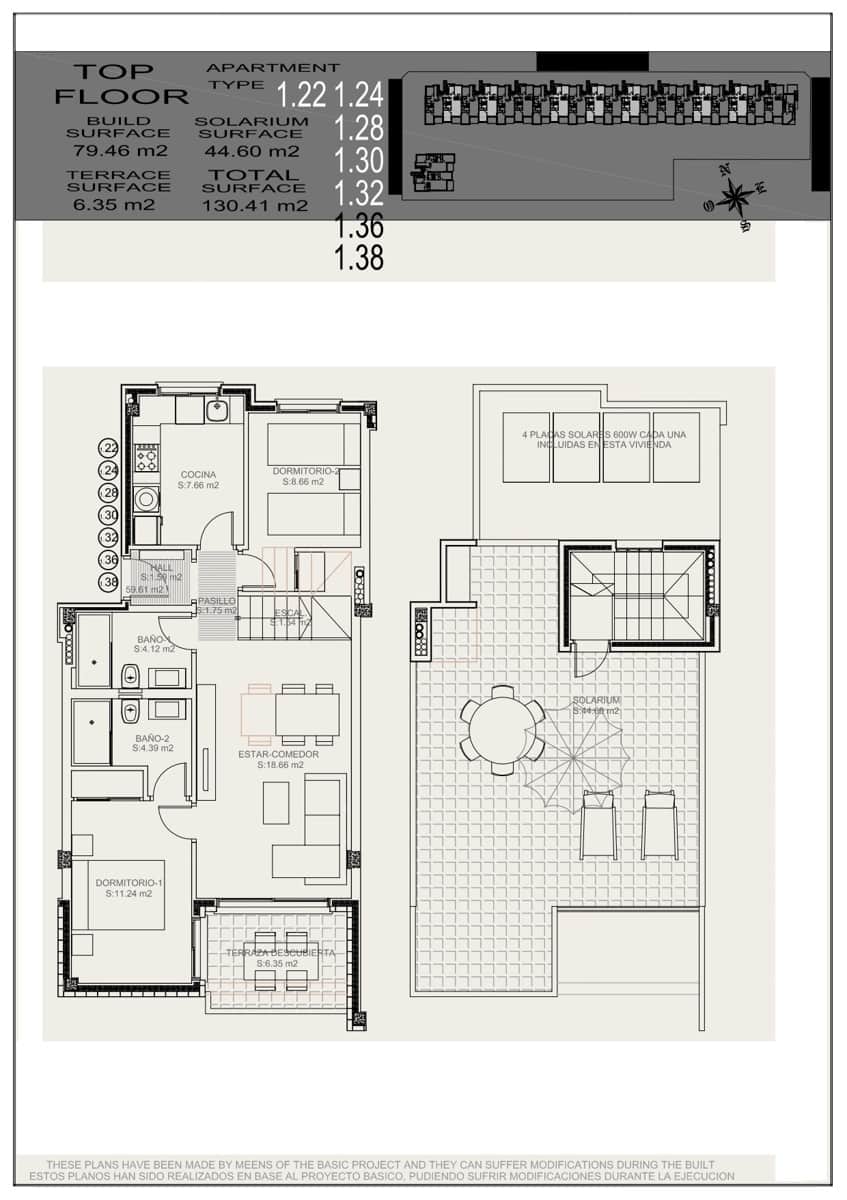 2 bedroom Penthouse for sale in Torrevieja with pool garage - € 274,900 (Ref: 9592203)