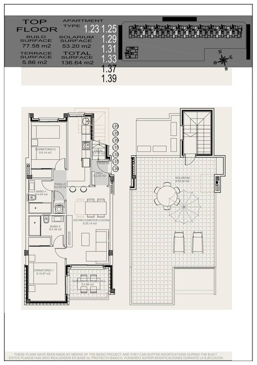 2 bedroom Penthouse for sale in Torrevieja with pool garage - € 270,900 (Ref: 9592203)