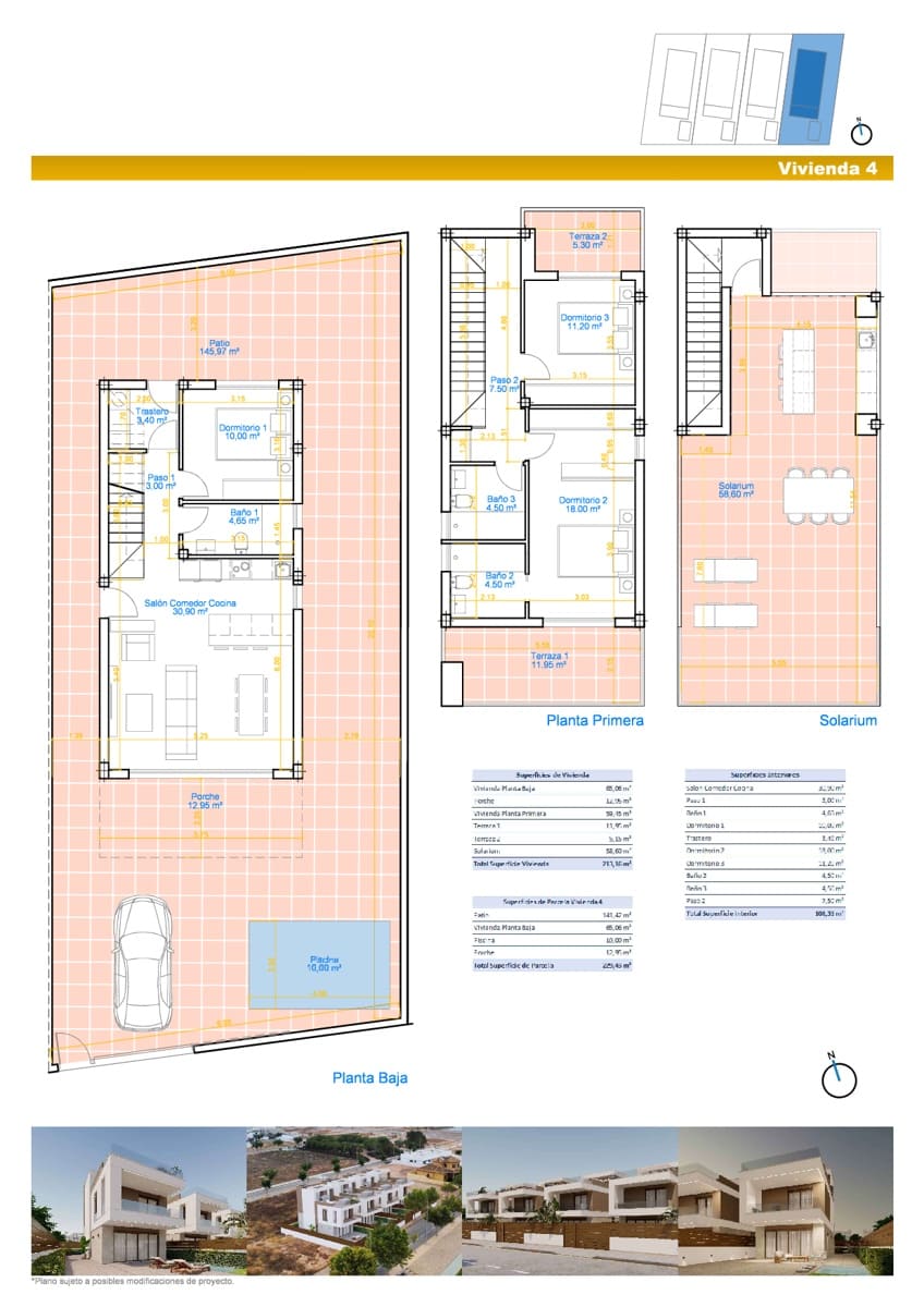 3 makuuhuone Huvila myytävänä paikassa Pilar de la Horadada mukana uima-altaan 
autotalli - 550 000 € (Ref: 9778624)