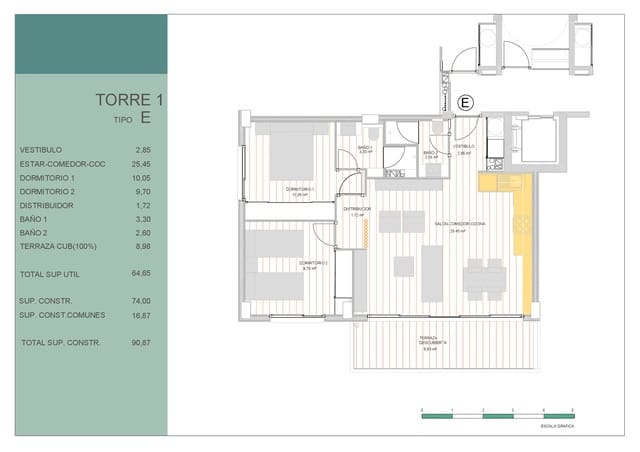 Apartamento de 2 habitaciones en Zona Pueblo, Guardamar del Segura en venta con piscina garaje - 255.000 € (Ref: 9795611)