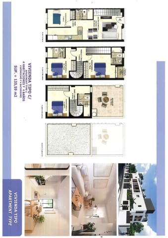 3 slaapkamer Huis te koop in El Chaparral - La Siesta - La Torreta, Torrevieja met zwembad garage - € 394.990 (Ref: 9895145)