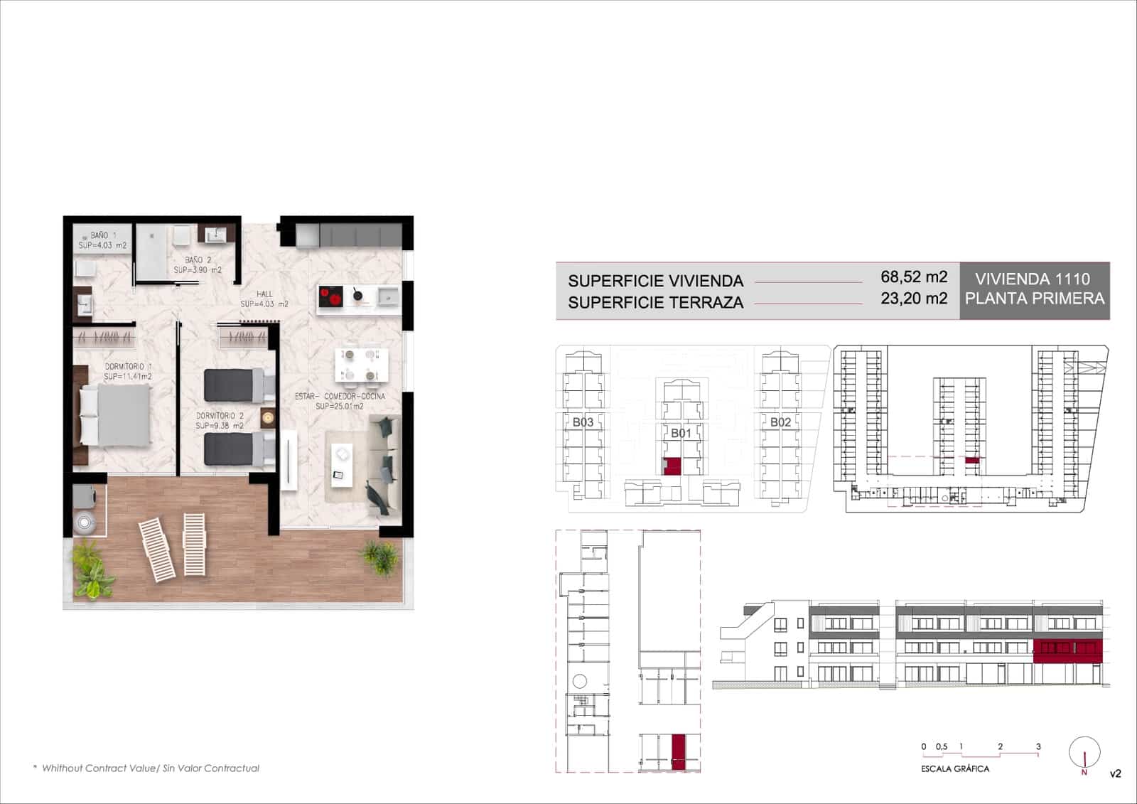 2 bedroom Apartment for sale in Pilar de la Horadada with pool garage - € 373,890 (Ref: 9953357)