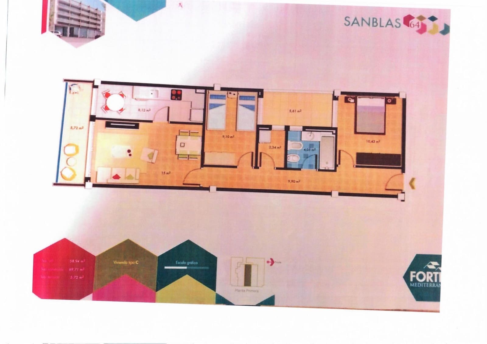 2 bedroom Flat for sale in Vinaros - € 153,000 (Ref: 9604980)