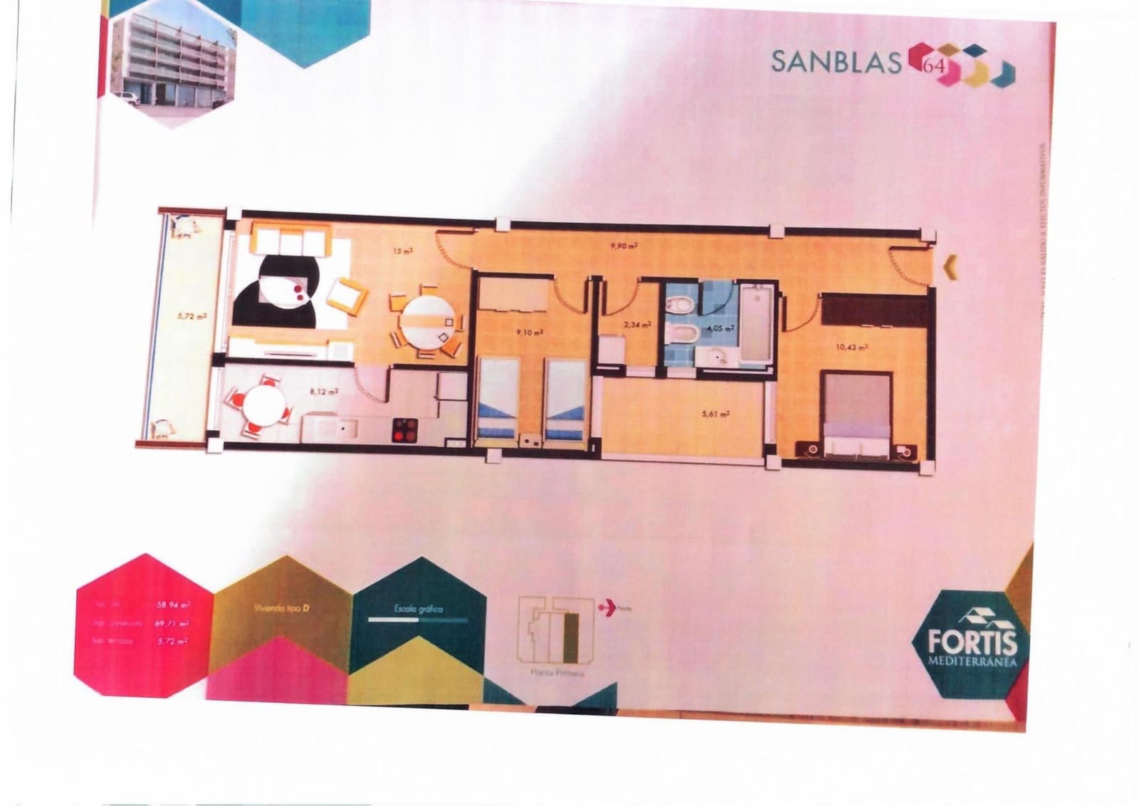 2 bedroom Flat for sale in Vinaros - € 153,000 (Ref: 9604980)