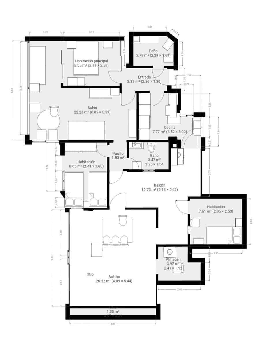 3 soveværelse Lejlighed til salg i Benidorm med swimmingpool garage - € 419.000 (Ref: 9396030)