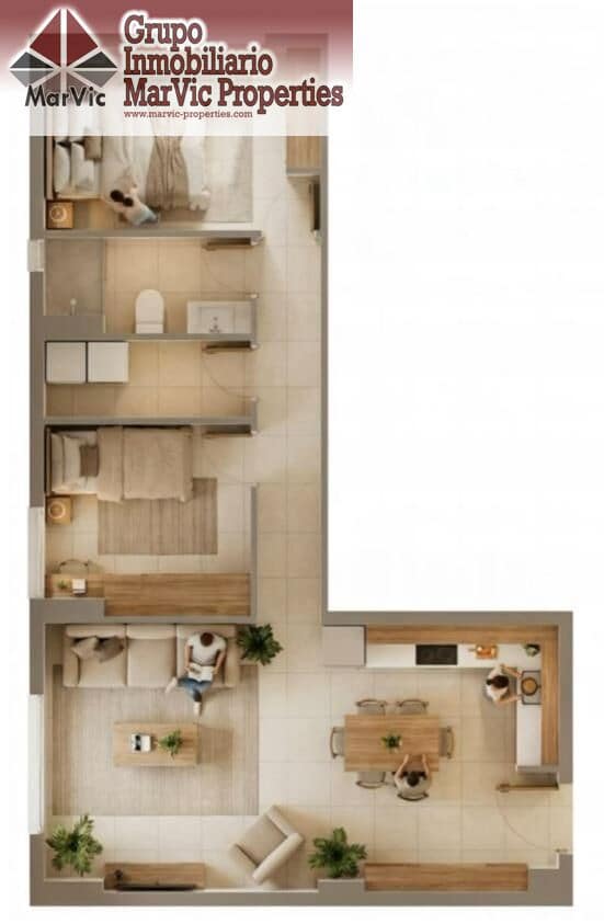 2 sypialnia Apartament na sprzedaż w Benidorm z basenem - 210 000 € (Ref: 9829198)