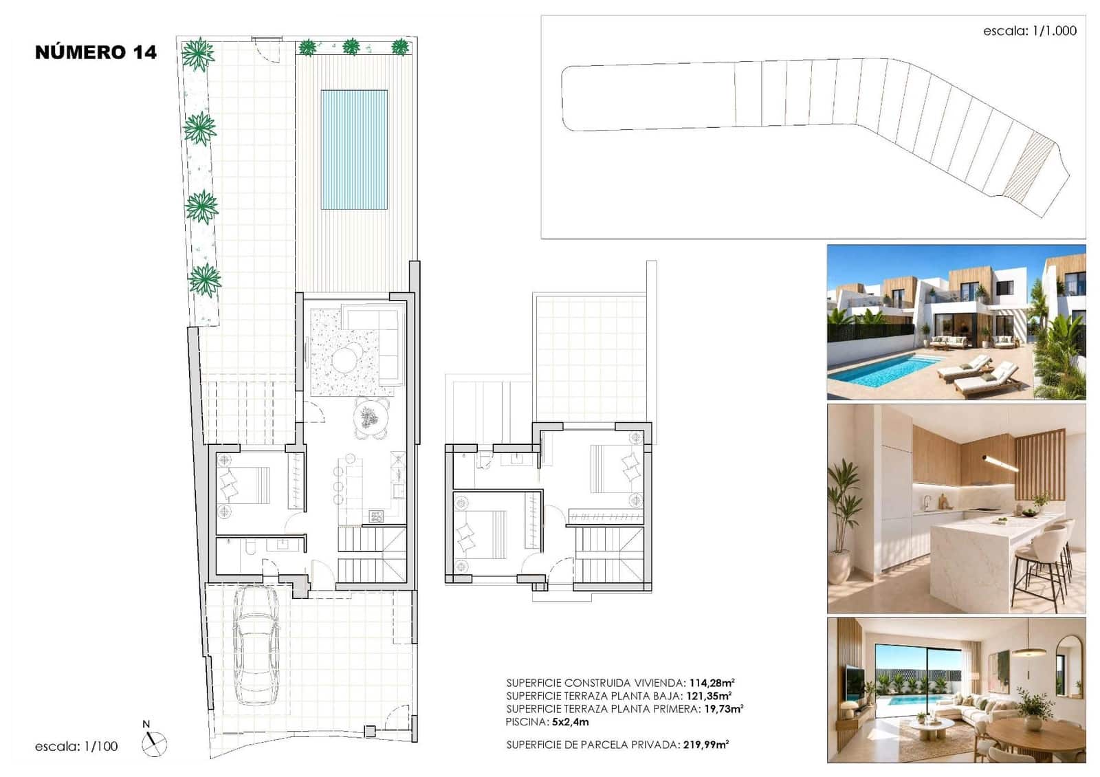 3 soveværelse Rækkehus til salg i Torre-Pacheco med swimmingpool - € 459.900 (Ref: 10013096)