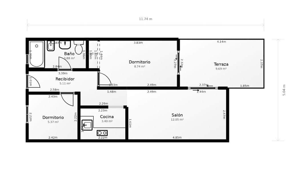 2 Zimmer Apartment zu verkaufen in Torrevieja mit Pool - 129.999 € (Ref: 10047464)