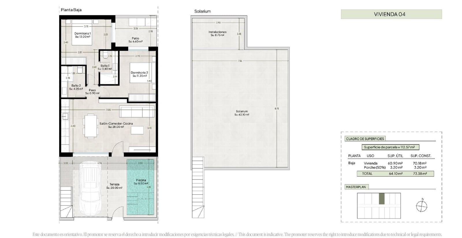 2 soverom Rekkehus til salgs i Condado de Alhama med svømmebasseng - € 287 000 (Ref: 10067834)