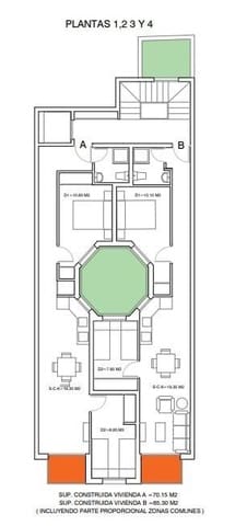 Apartamento de 2 habitaciones en Centro, Torrevieja en venta con piscina - 168.000 € (Ref: 8938680)