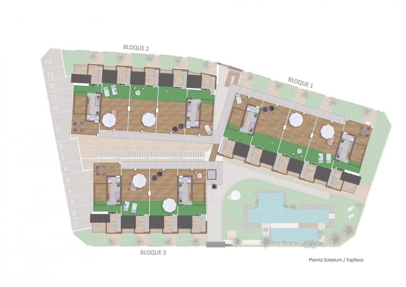 2 camera da letto Bungalow in vendita in Pilar de la Horadada con piscina - 229.900 € (Rif: 9032414)