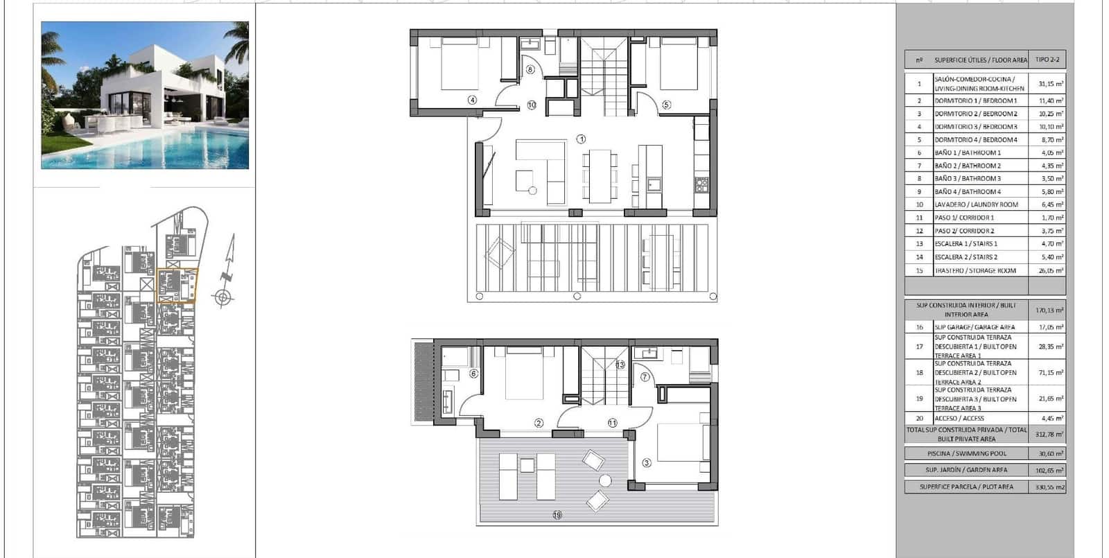 4 sovrum Villa till salu i Finestrat med pool garage - 728 000 € (Ref: 9032450)