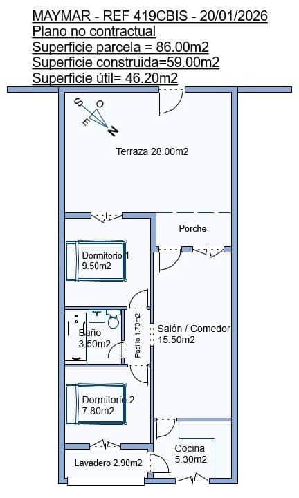 2 soverom Rekkehus til salgs i Torrevieja - € 119 999 (Ref: 9519059)