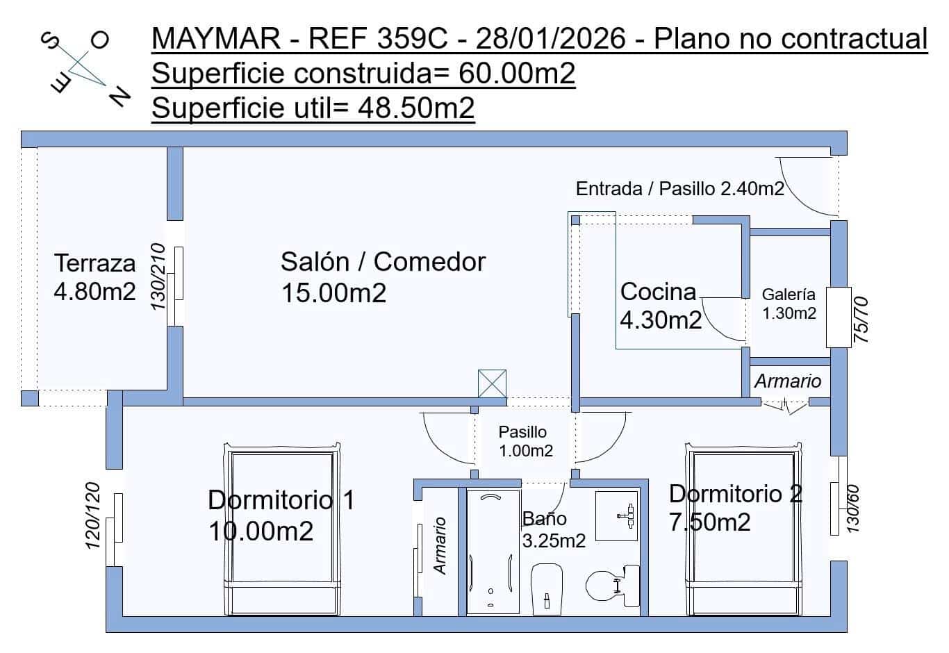2 makuuhuone Huoneisto myytävänä paikassa Torrevieja mukana uima-altaan - 127 260 € (Ref: 9548380)