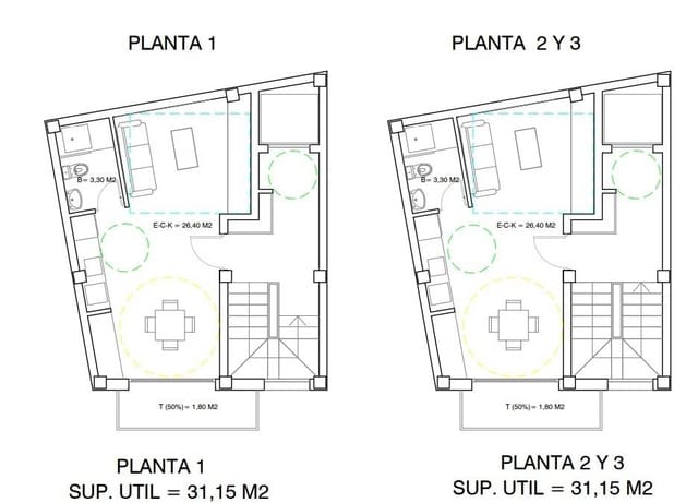 Studio til salg i Torrevieja - € 121.000 (Ref: 9679954)