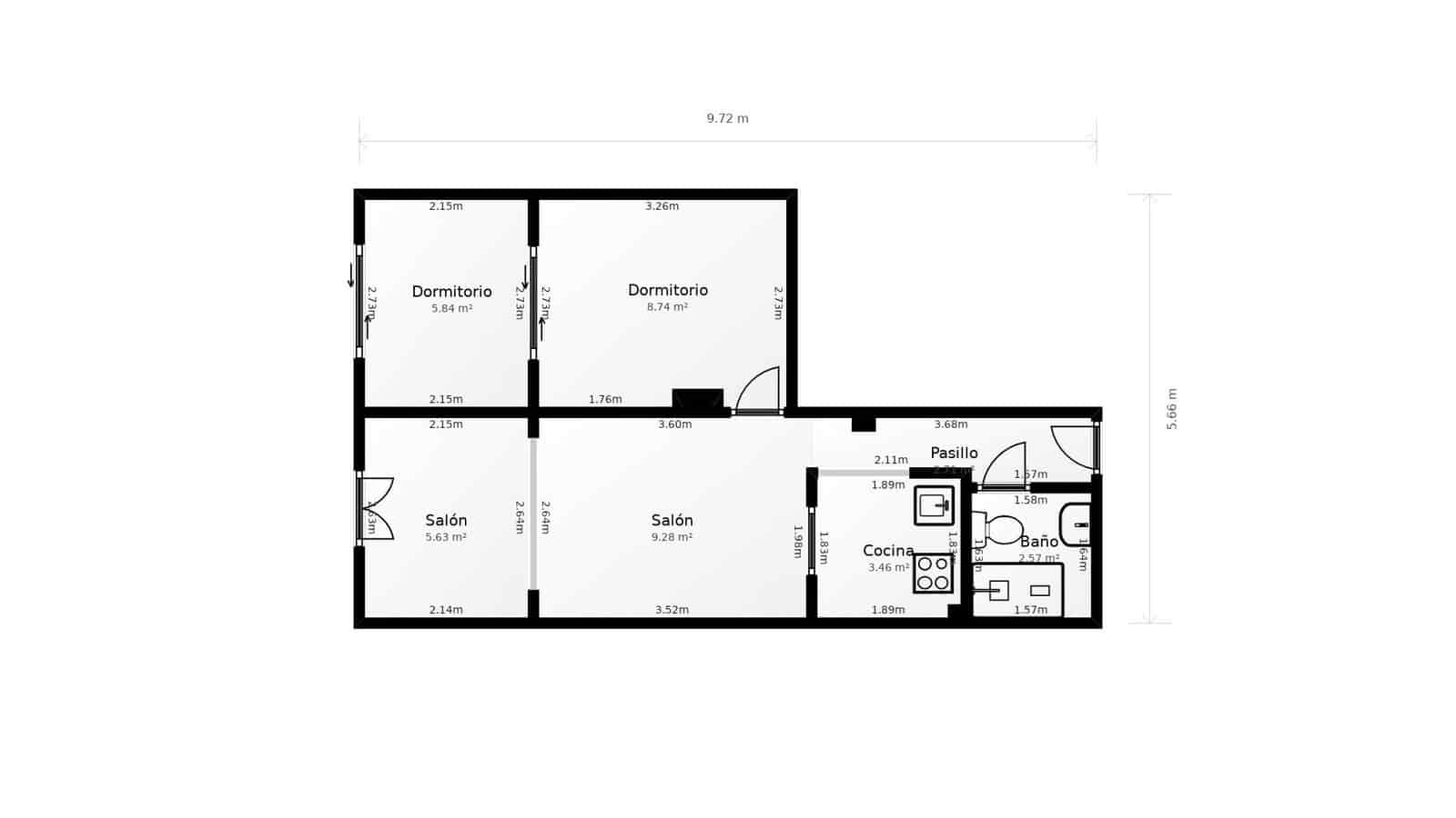 1 quarto Apartamento para venda em La Veleta - 129 999 € (Ref: 9763675)