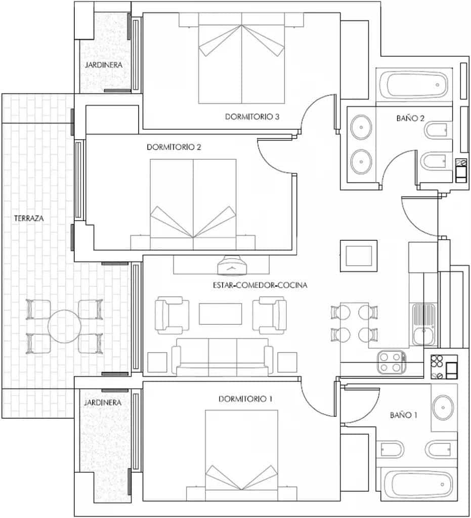 3 makuuhuone Huoneisto myytävänä paikassa Vera mukana uima-altaan - 190 000 € (Ref: 9794779)