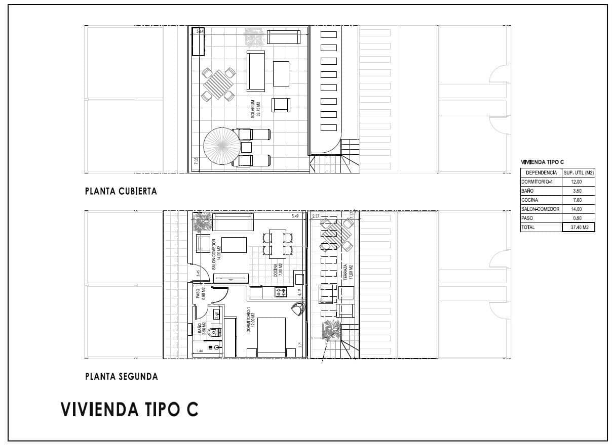 1 Zimmer Penthouse zu verkaufen in Vera mit Pool - 260.000 € (Ref: 9804442)