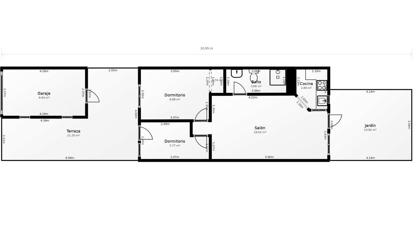 2 soveværelse Bungalow til salg i Los Balcones med garage - € 134.999 (Ref: 9855584)
