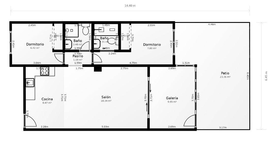 2 soveværelse Bungalow til salg i Pilar de la Horadada med swimmingpool - € 184.999 (Ref: 9876560)