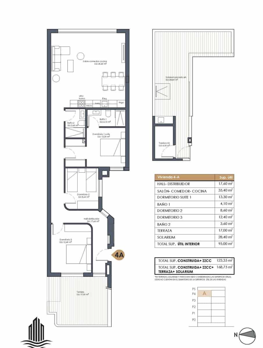 3 soveværelse Penthouse til salg i Guardamar del Segura med swimmingpool - € 850.000 (Ref: 9975545)