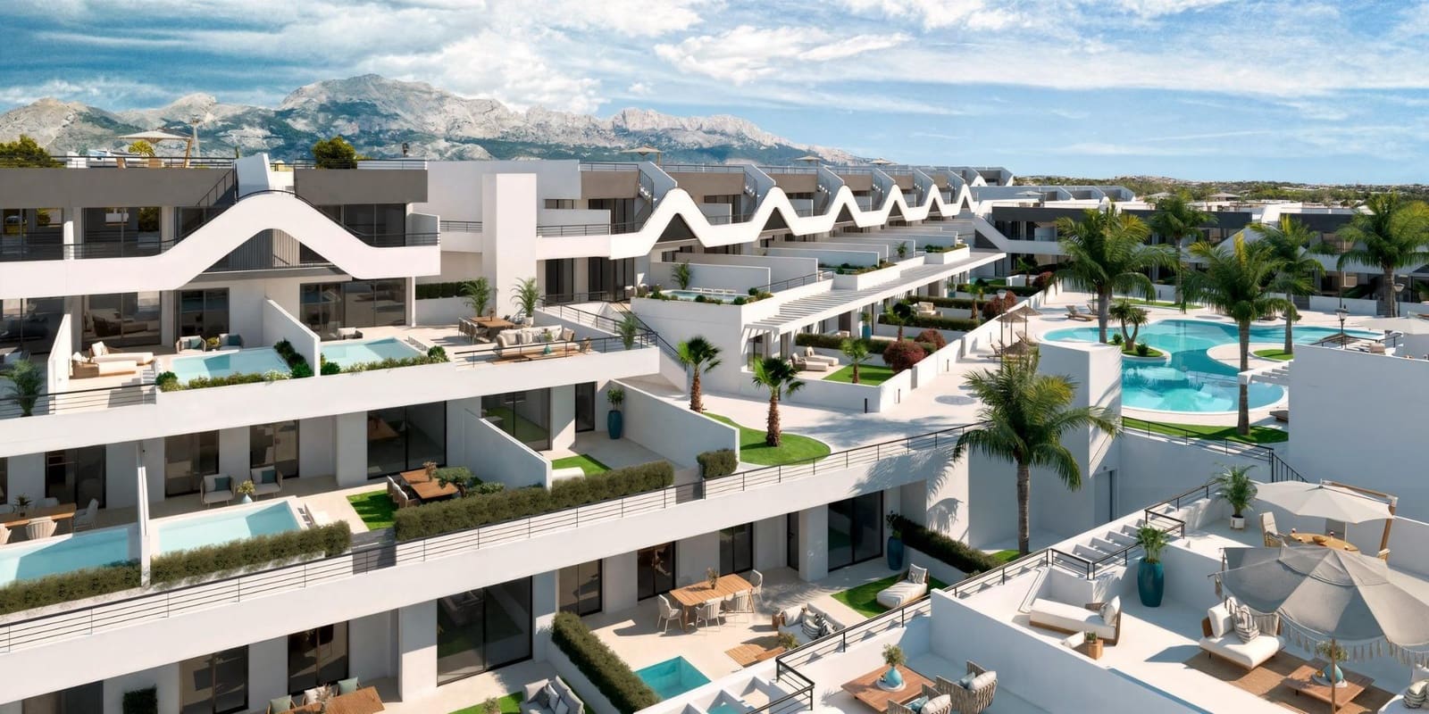2 soverom Penthouse til salgs i Alfaz del Pi / L'Alfas del Pi med svømmebasseng - € 327 000 (Ref: 9975549)