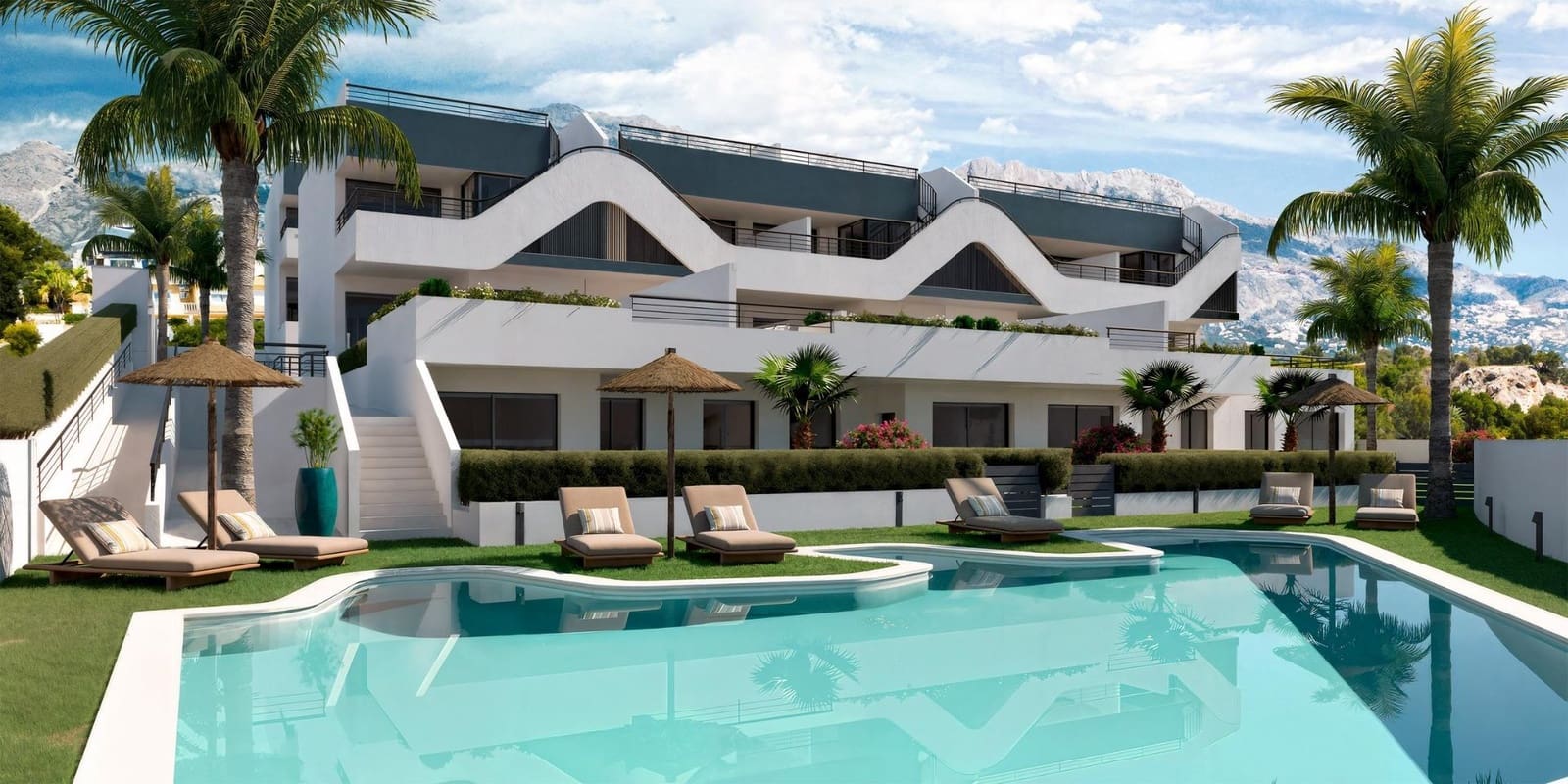 2 soverom Penthouse til salgs i Alfaz del Pi / L'Alfas del Pi med svømmebasseng - € 327 000 (Ref: 9975549)