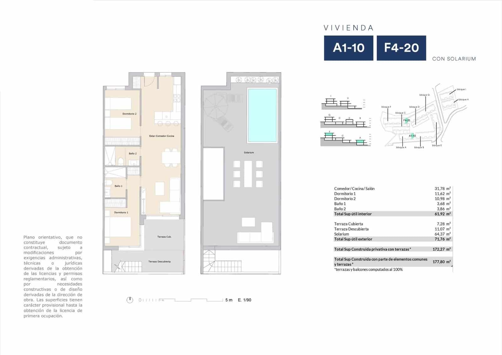 2 soverom Penthouse til salgs i Alfaz del Pi / L'Alfas del Pi med svømmebasseng - € 327 000 (Ref: 9975549)