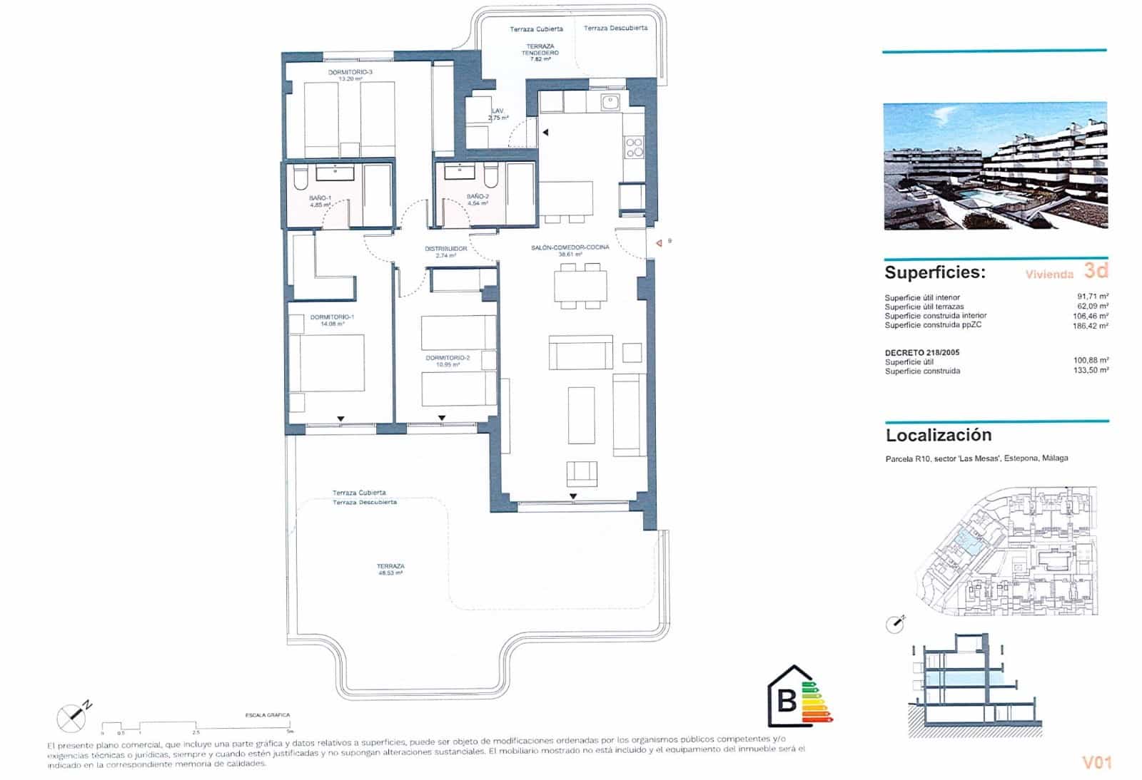 3 sovrum Lägenhet till salu i Estepona med pool garage - 847 500 € (Ref: 10031715)