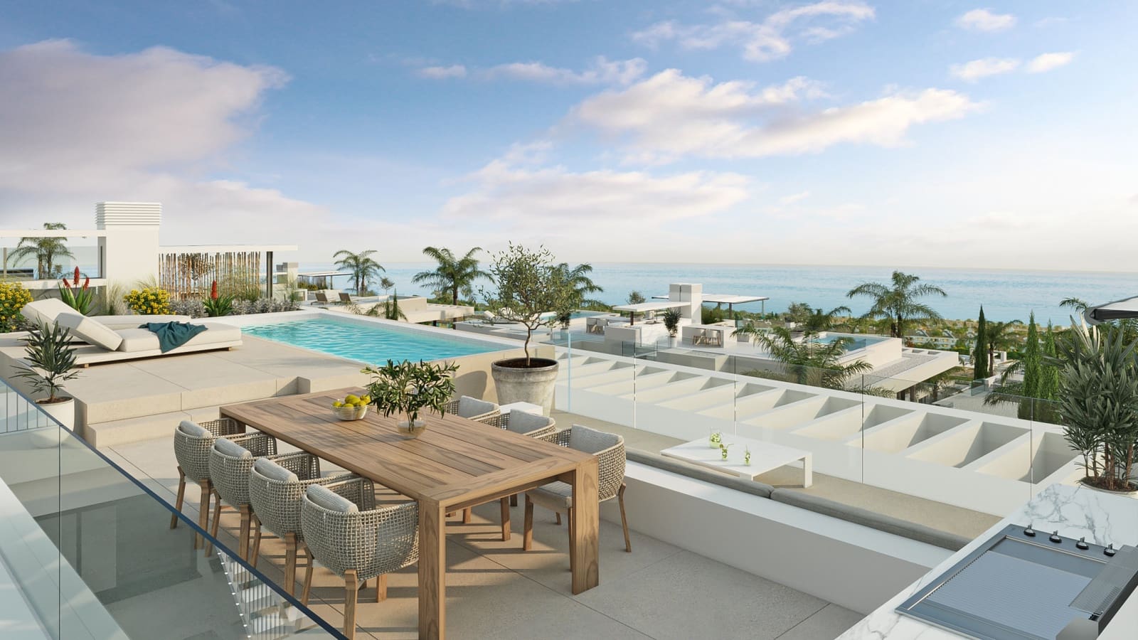 2 sypialnia Penthouse na sprzedaż w Marbella z basenem garażem - 1 650 000 € (Ref: 9193885)