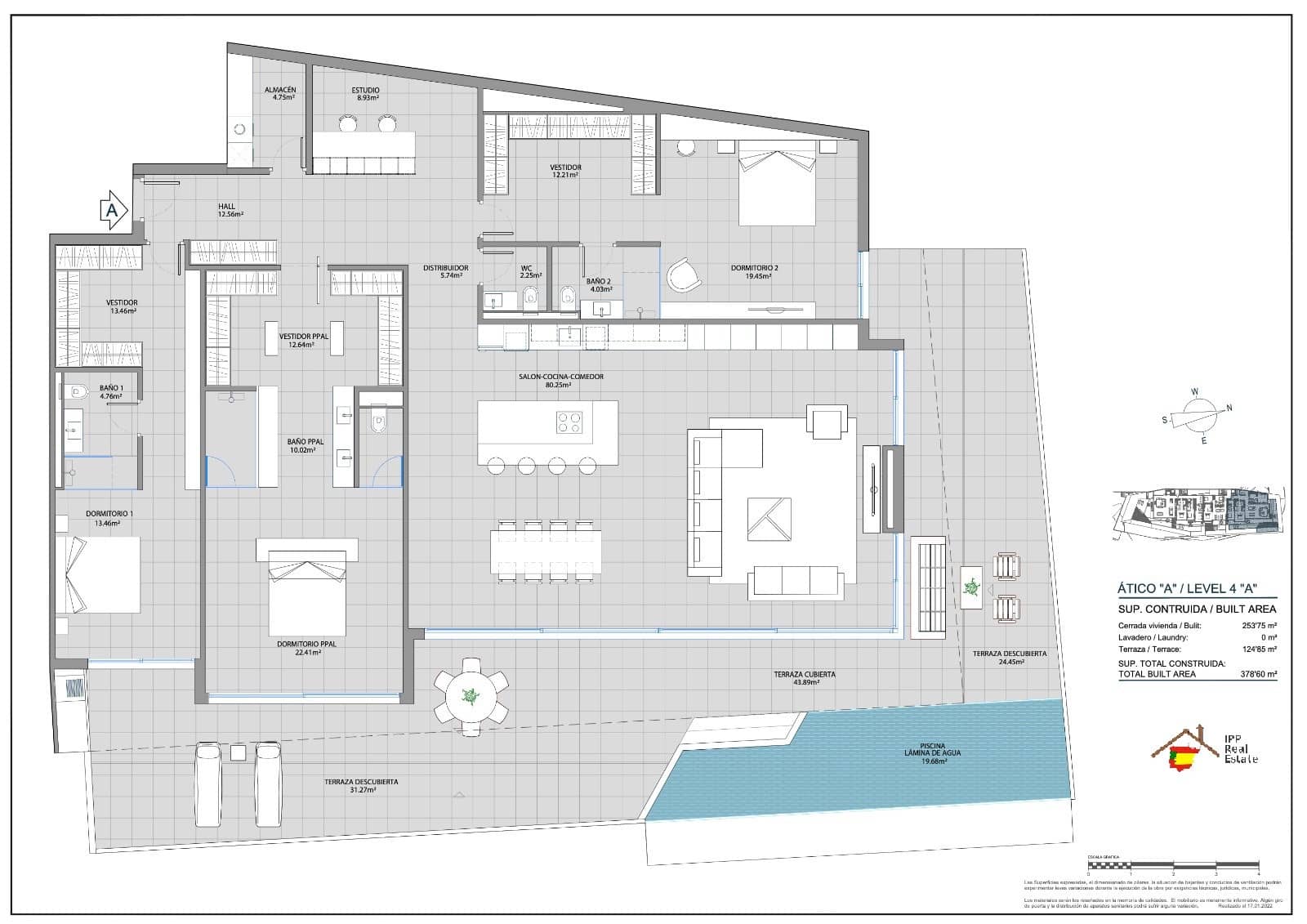3 soverom Penthouse til salgs i Fuengirola med svømmebasseng garasje - € 2 195 000 (Ref: 9198519)