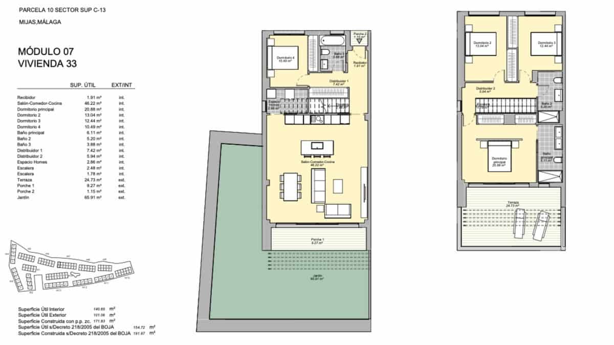 4 soveværelse Semi-Rækkehus til salg i El Chaparral med swimmingpool garage - € 783.000 (Ref: 9393914)