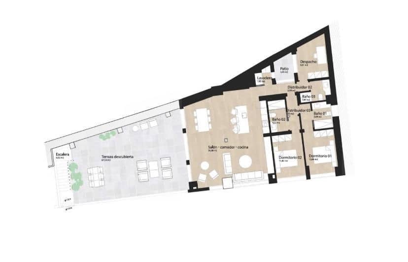 3 chambre Villa/Maison Semi-Mitoyenne à vendre à Malaga ville - 1 190 000 € (Ref: 9527317)